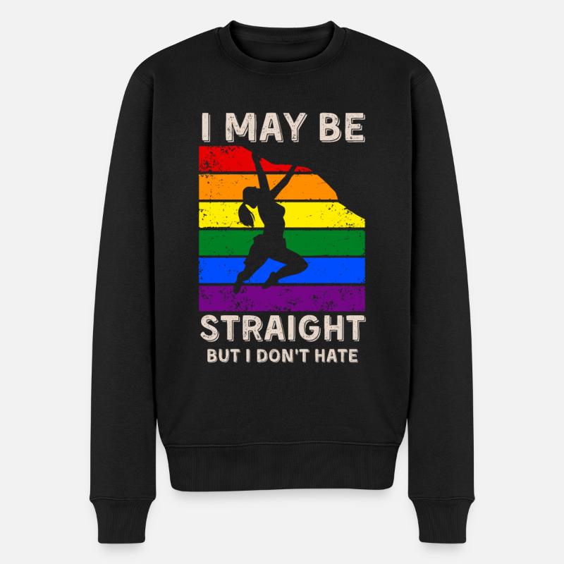 Klettern bei LGBT-Rechten - Männer Premium Bio Pullover - Schwarz