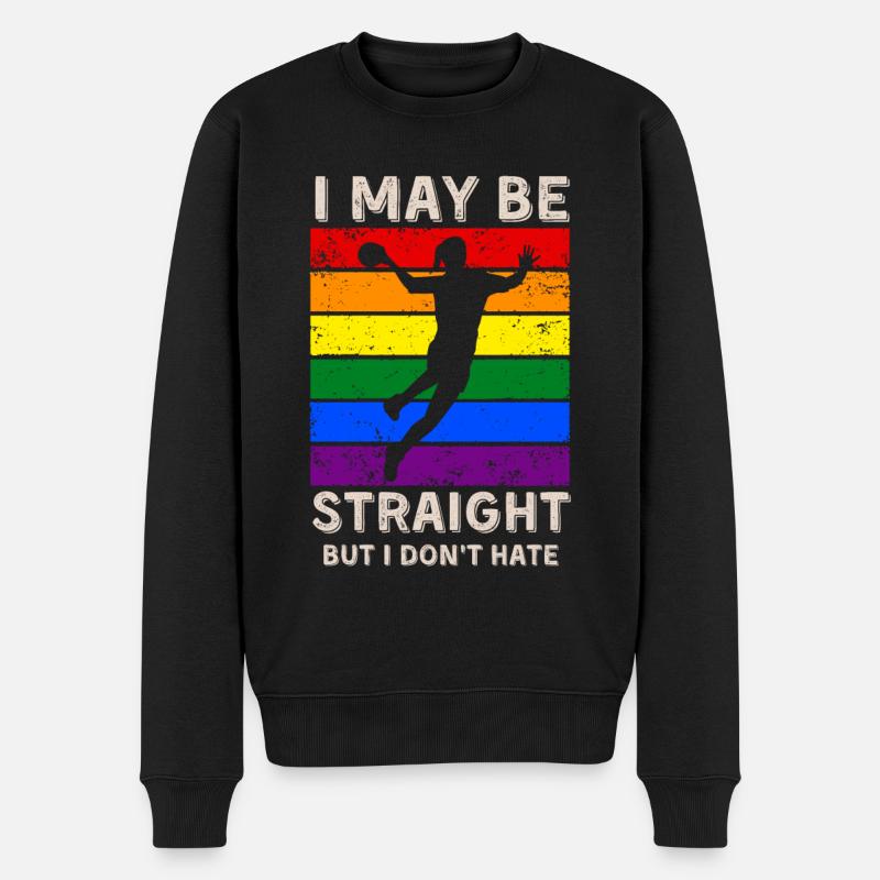 Droits LGBT du handball - Pull Premium bio Homme - noir