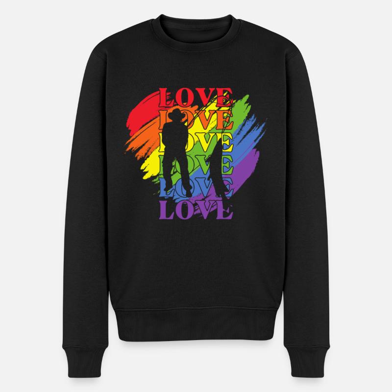 Pêche LGBT Pride - Pull Premium bio Homme - noir