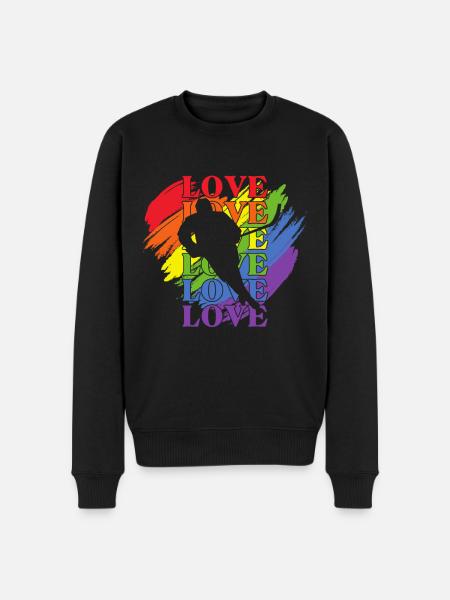 Ice-hockey LGBT Pride - Men's Premium Organic Jumper - black