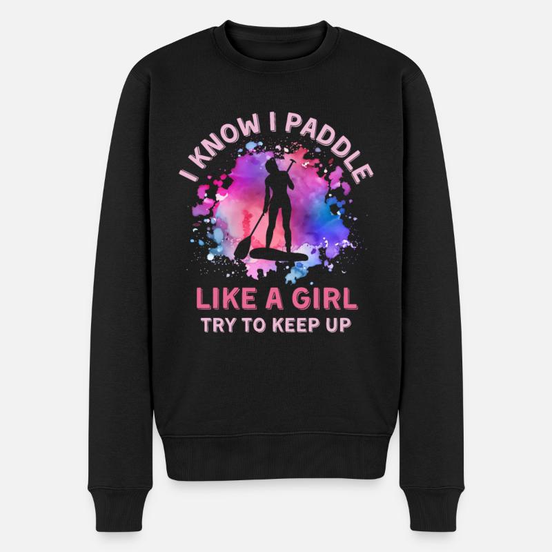 Femmes Paddleboard Fille - Pull Premium bio Homme - noir
