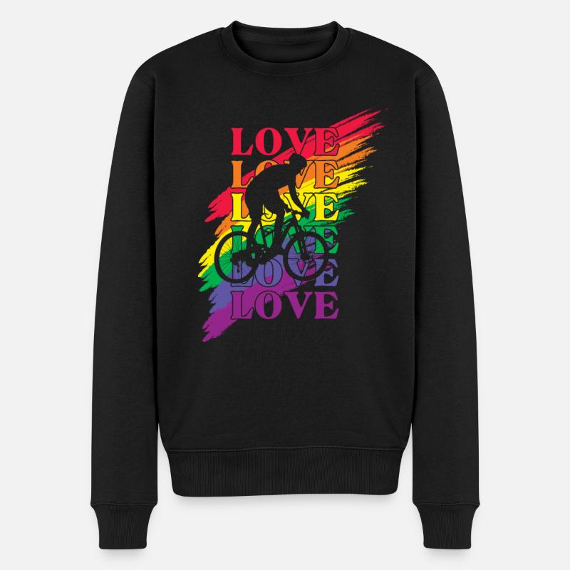 Fierté LGBT à vélo - Pull Premium bio Homme - noir