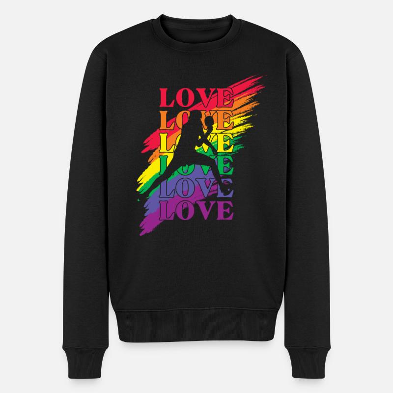 Tennis de table LGBT Pride - Pull Premium bio Homme - noir