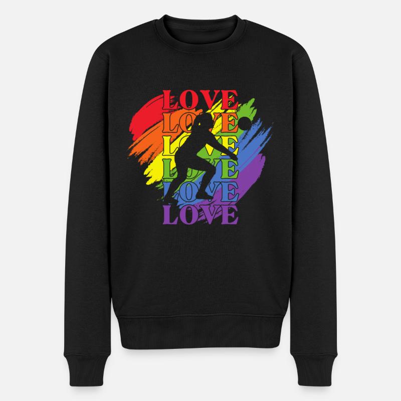 femmes Volleyball LGBT Pride - Pull Premium bio Homme - noir