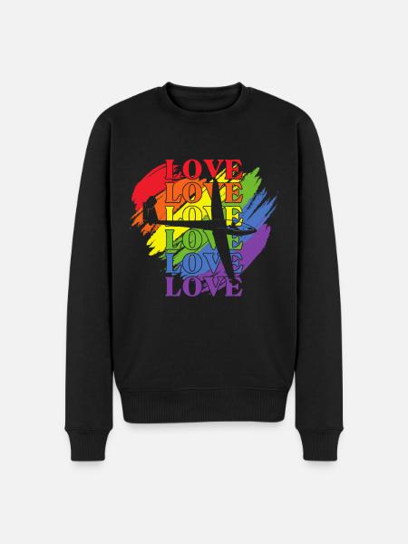 Gliding LGBT Pride - Men's Premium Organic Jumper - black