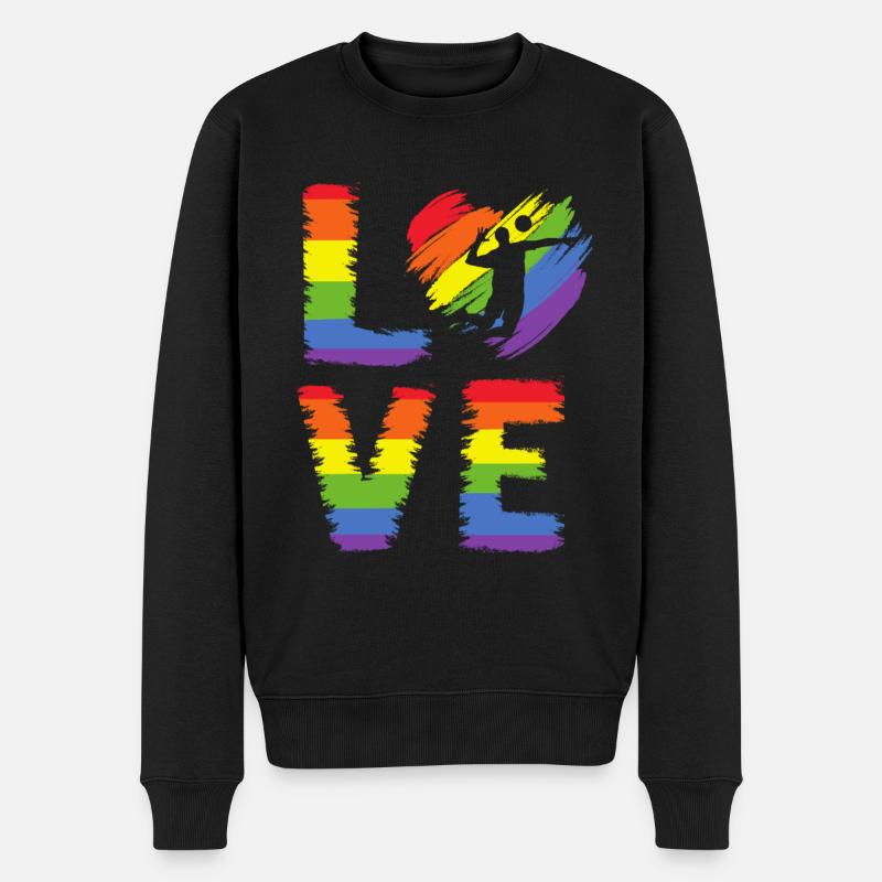 Volleyball LGBT Pride - Pull Premium bio Homme - noir