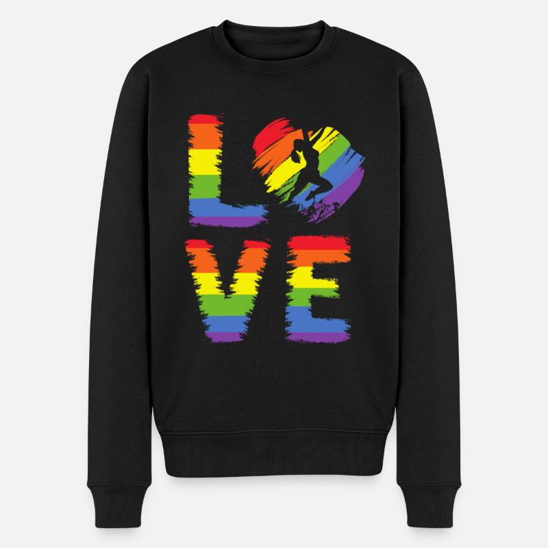 femmes Escalade LGBT Pride - Pull Premium bio Homme - noir