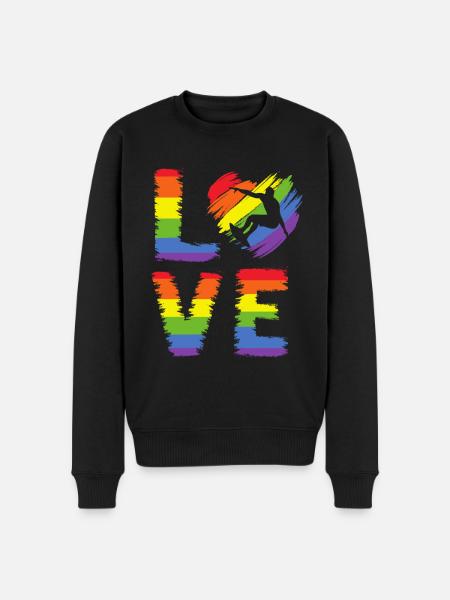 Surfer LGBT Pride - Pull Premium bio Homme - noir