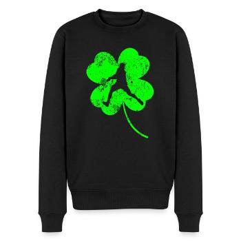 Tennis Trèfle de la Saint-Patrick - Pull Premium bio Homme - noir - Devant - Nico (187cm)