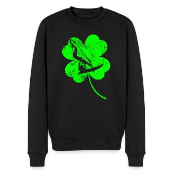 Planche à voile trèfle de la Saint-Patrick - Pull Premium bio Homme - noir - Devant - Nico (187cm)