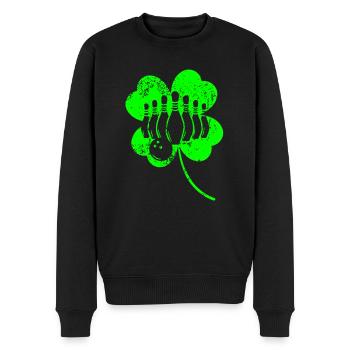 Bowling Trèfle de la Saint-Patrick - Pull Premium bio Homme - noir - Devant - Nico (187cm)
