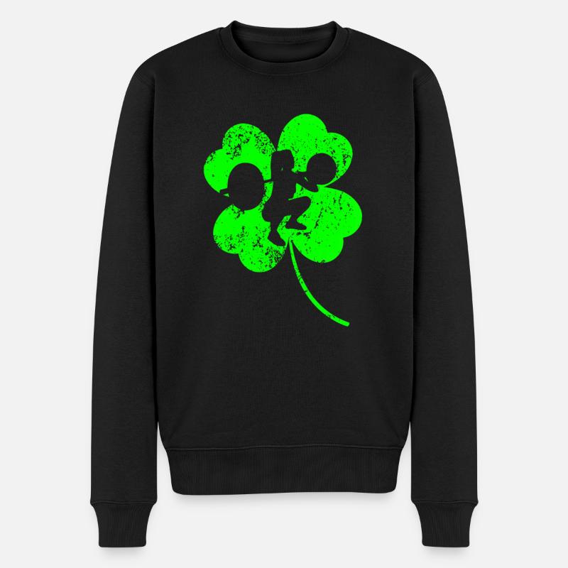Haltérophilie Trèfle de la Saint-Patrick - Pull Premium bio Homme - noir