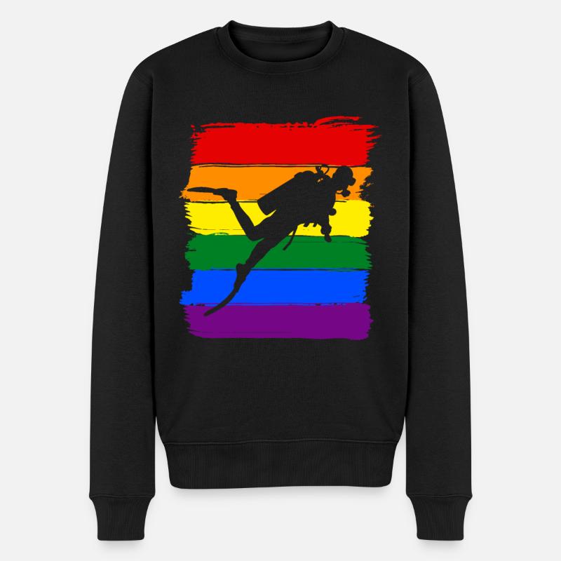 Plongée LGBT Pride - Pull Premium bio Homme - noir