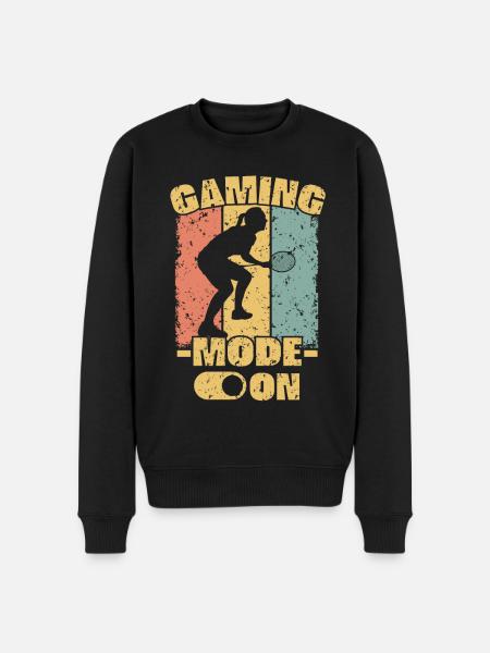 Women Badminton retro - Men's Premium Organic Jumper - black