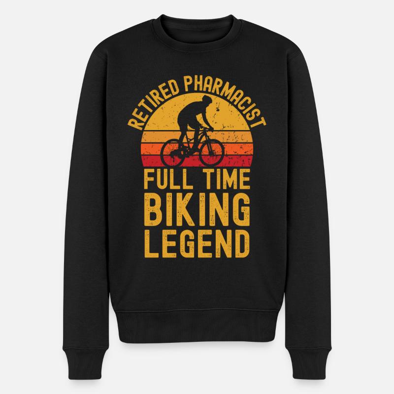 Pensionierte Apotheker-Bike-Legende - Männer Premium Bio Pullover - Schwarz