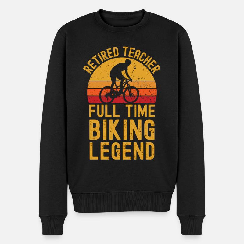 Pensionierte Lehrer-Bike-Legende - Männer Premium Bio Pullover - Schwarz