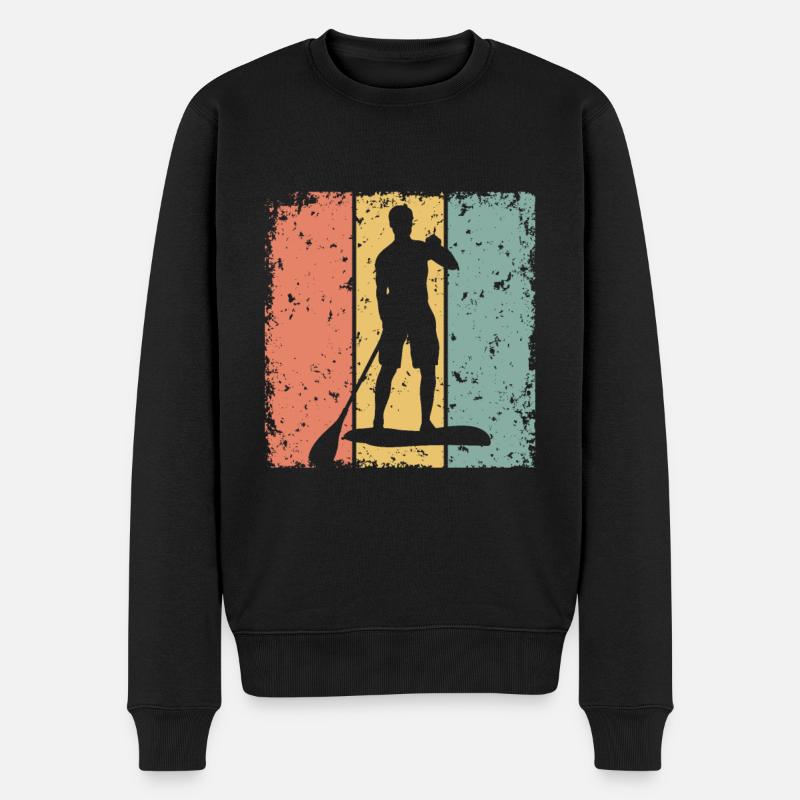 Paddleboard rétro - Pull Premium bio Homme - noir