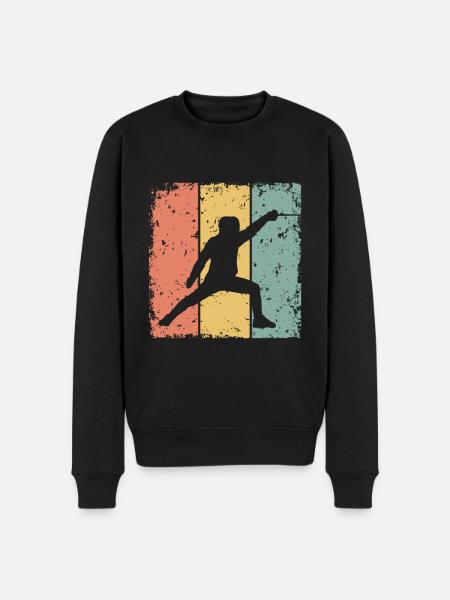 Fencing retro - Men's Premium Organic Jumper - black