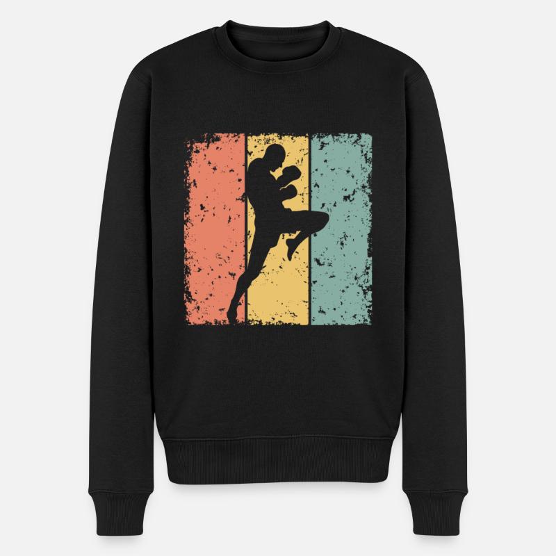 Muai-thai rétro - Pull Premium bio Homme - noir
