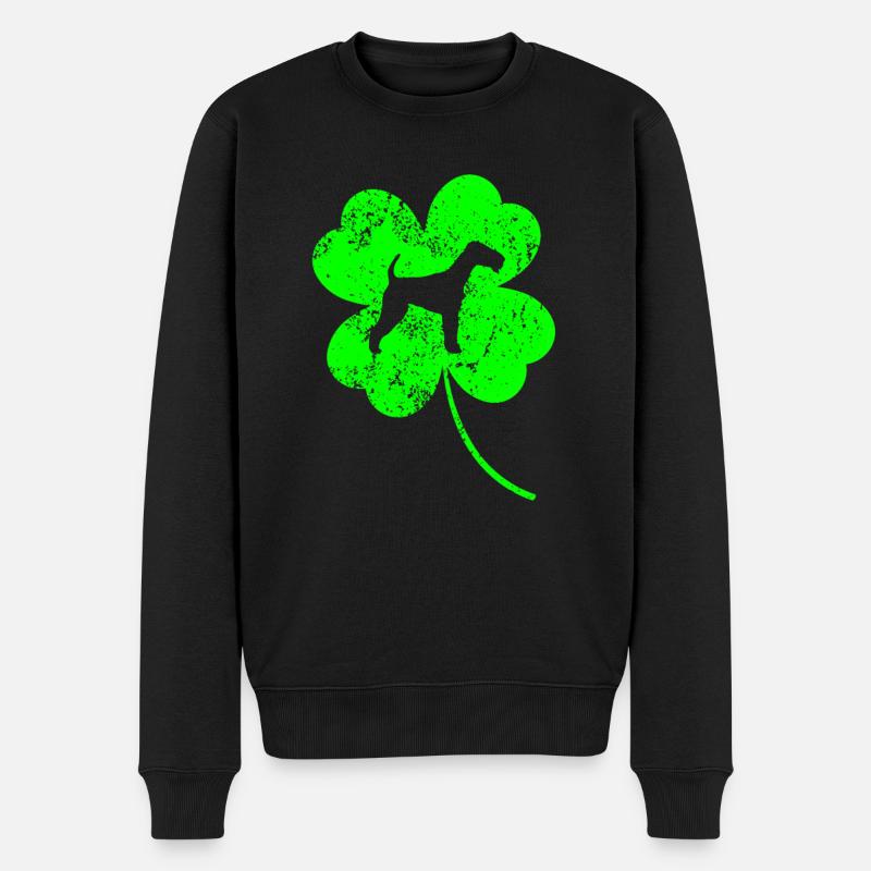 Schnauzer St.Patricks’s day Shamrock - Pull Premium bio Homme - noir
