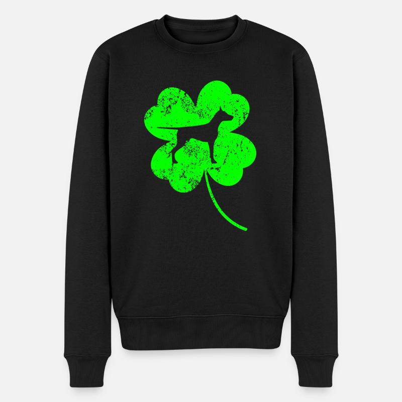 Doberman St.Patrick’s day Shamrock - Pull Premium bio Homme - noir