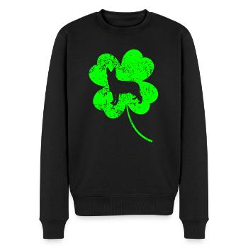 Berger allemand St.Patrick’s day Shamrock - Pull Premium bio Homme - noir - Devant - Nico (187cm)