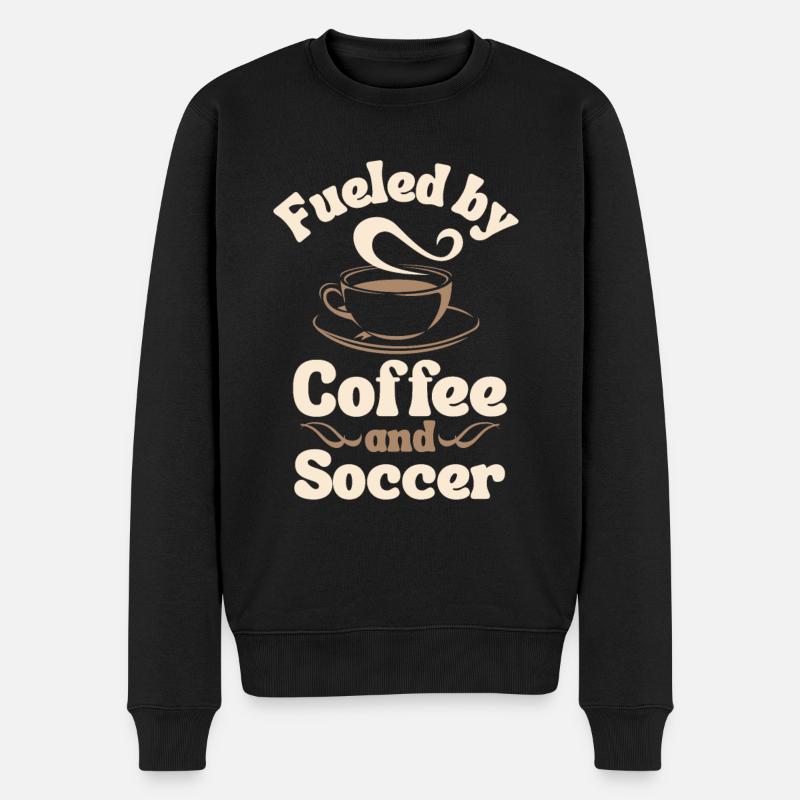 Amateur de café Soccer - Pull Premium bio Homme - noir