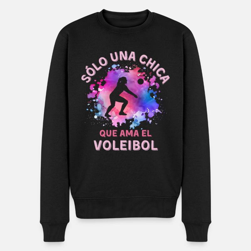 Volleyball féminin - Pull Premium bio Homme - noir