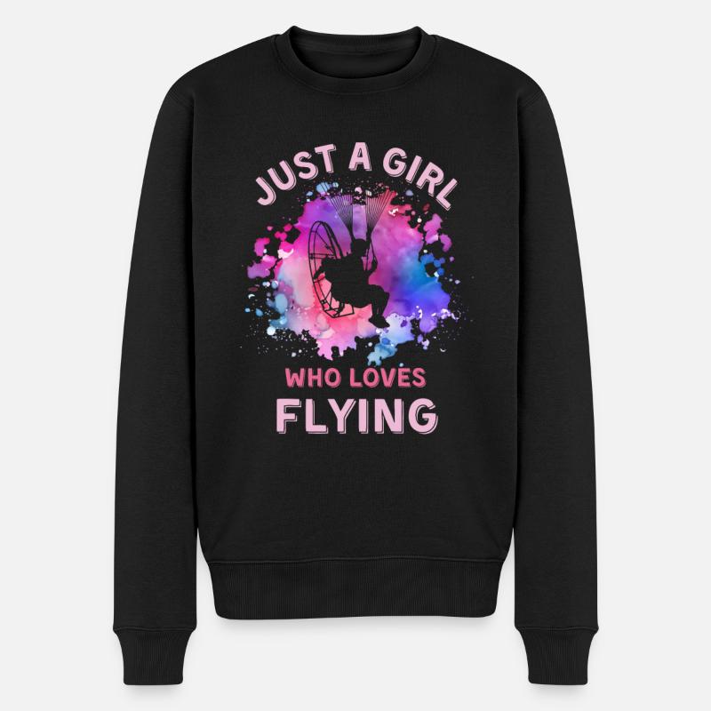Femmes Paramotoriste Fille - Pull Premium bio Homme - noir