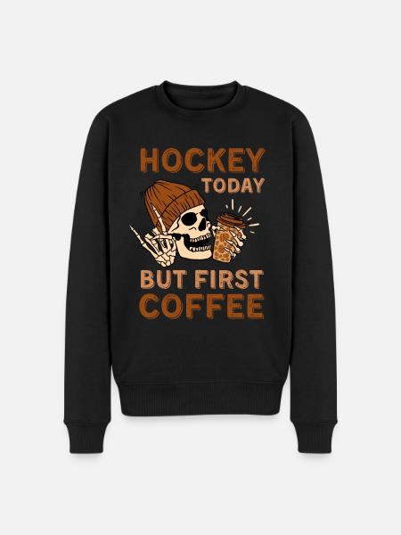 Coffee Hockey skeleton - Men's Premium Organic Jumper - black