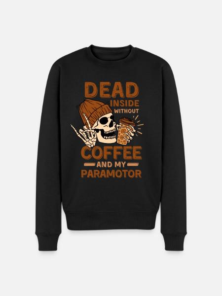 Coffee Paramotoring skeleton - Men's Premium Organic Jumper - black
