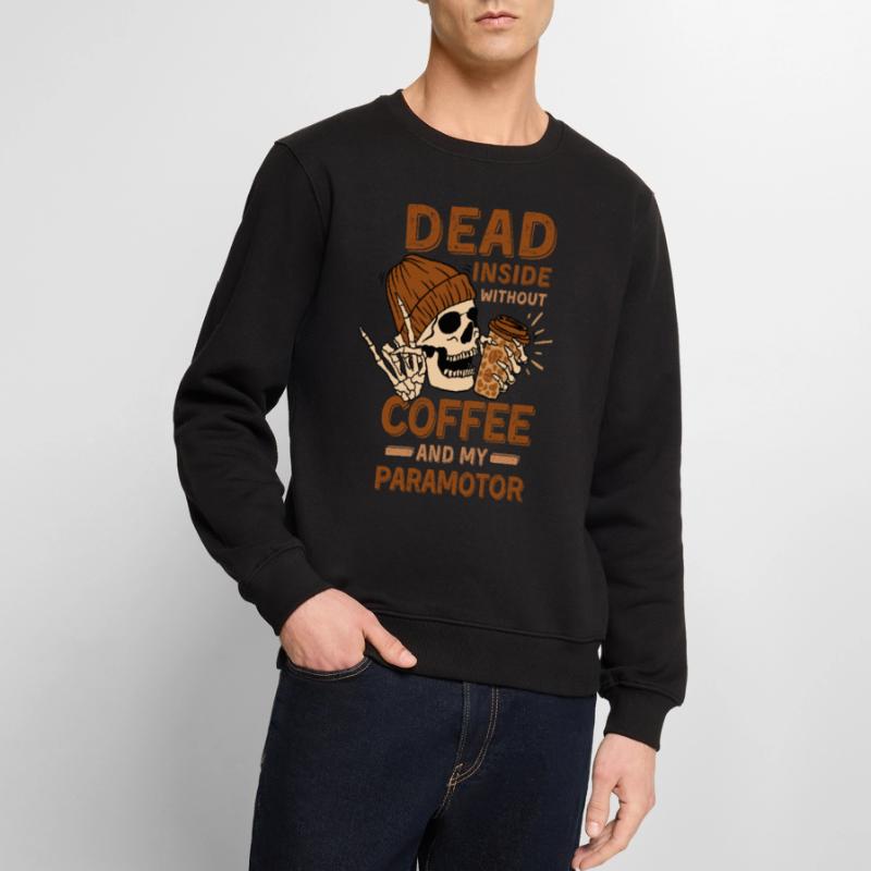 Coffee Paramotoring skeleton Men's Premium Organic Jumper