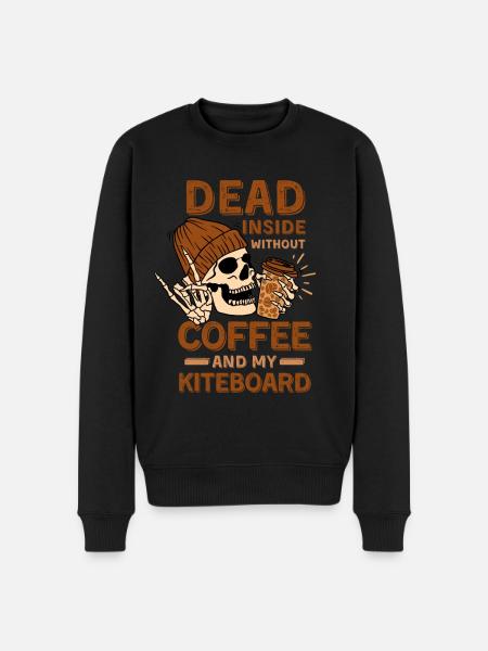 Coffee Kiteboarding skeleton - Men's Premium Organic Jumper - black
