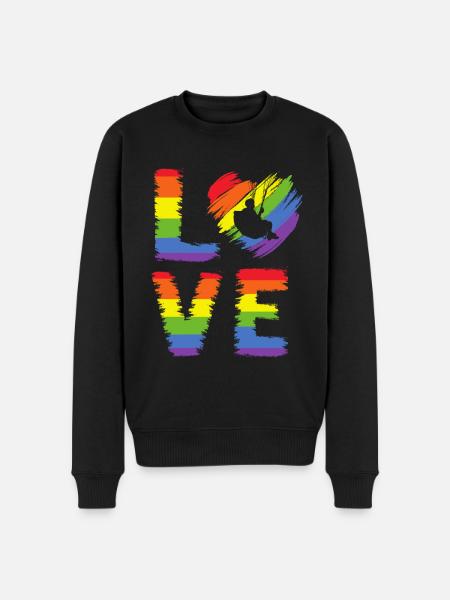 Paragliding LGBT Pride - Men's Premium Organic Jumper - black