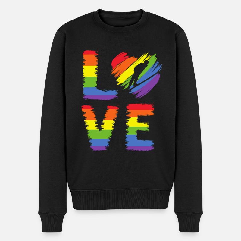 Saut à ski LGBT Pride - Pull Premium bio Homme - noir