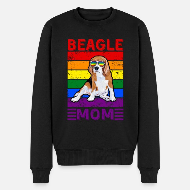 Beagle Maman LGBTQ - Pull Premium bio Homme - noir