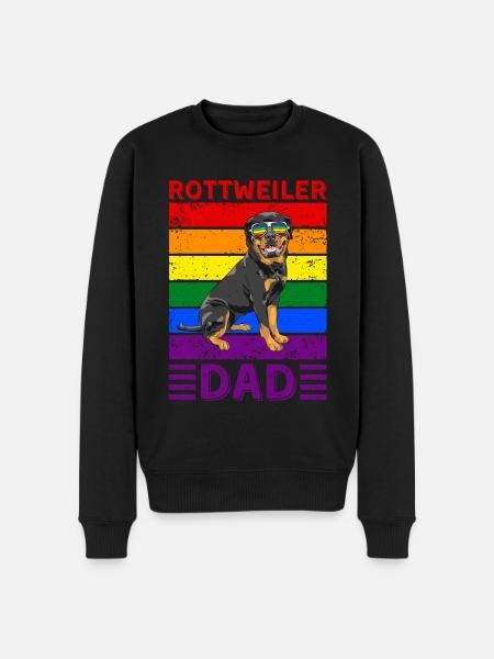 Rottweiler Dad LGBTQ - Men's Premium Organic Jumper - black