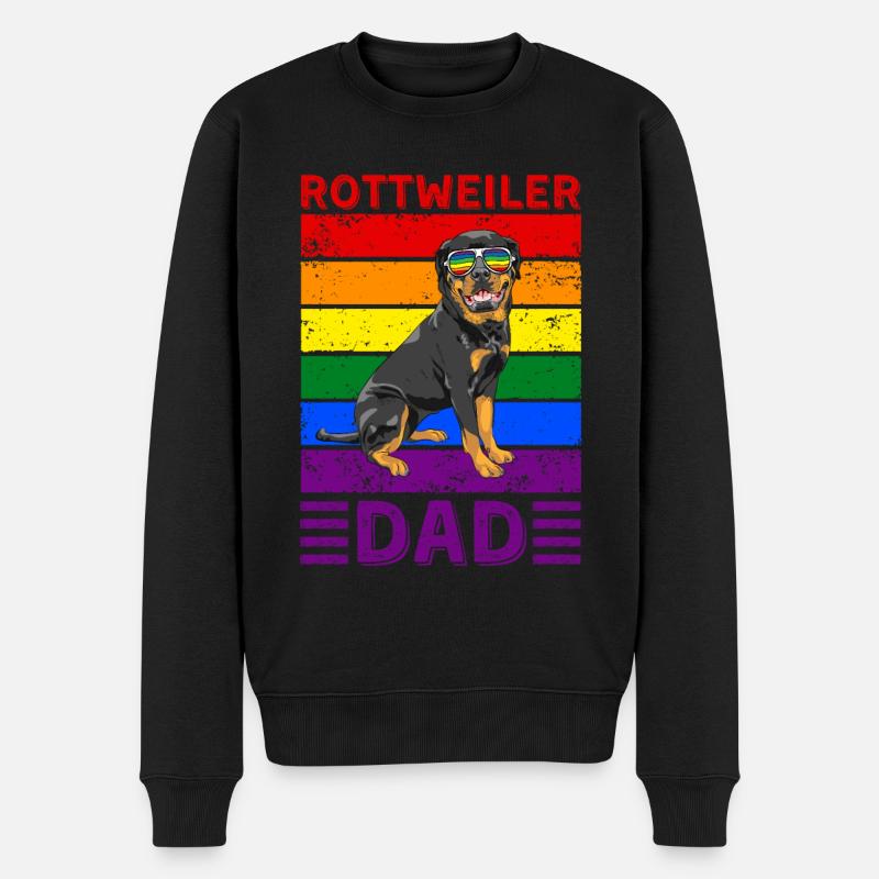 Rottweiler Papa LGBTQ - Pull Premium bio Homme - noir
