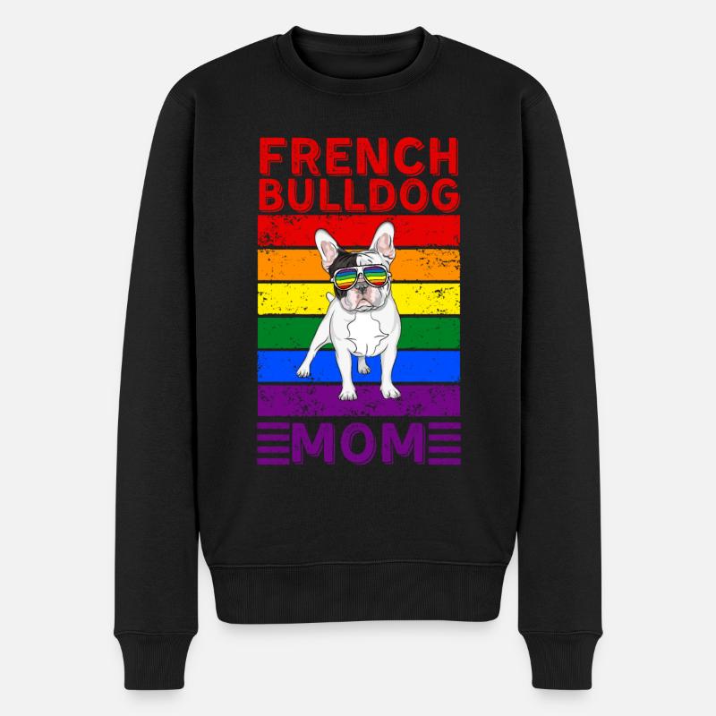 Maman bouledogue française LGBTQ - Pull Premium bio Homme - noir