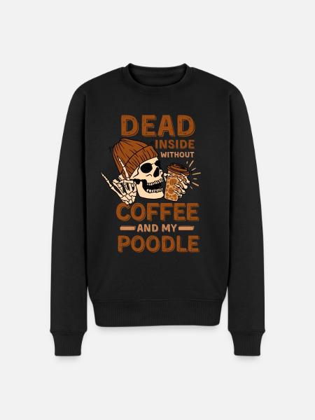 Coffee Poodle lover - Men's Premium Organic Jumper - black