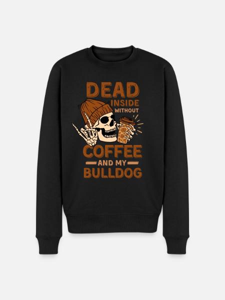 Coffee Bulldog lover - Men's Premium Organic Jumper - black