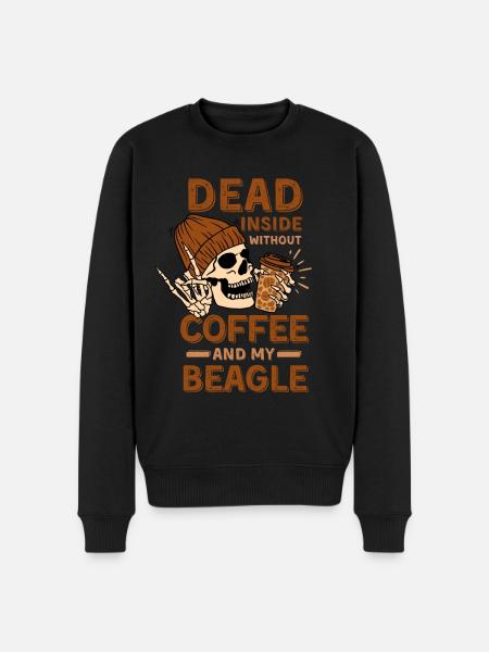 Coffee Beagle lover - Men's Premium Organic Jumper - black