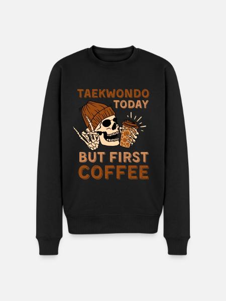 Coffee Taekwondo skeleton - Men's Premium Organic Jumper - black