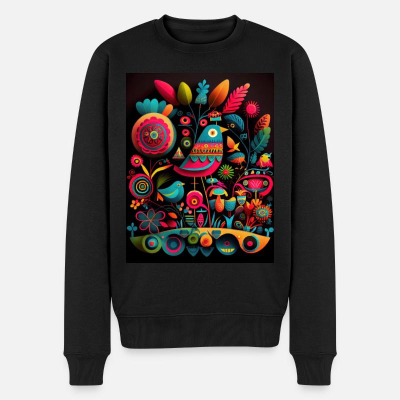 Vogelfest - Männer Premium Bio Pullover - Schwarz