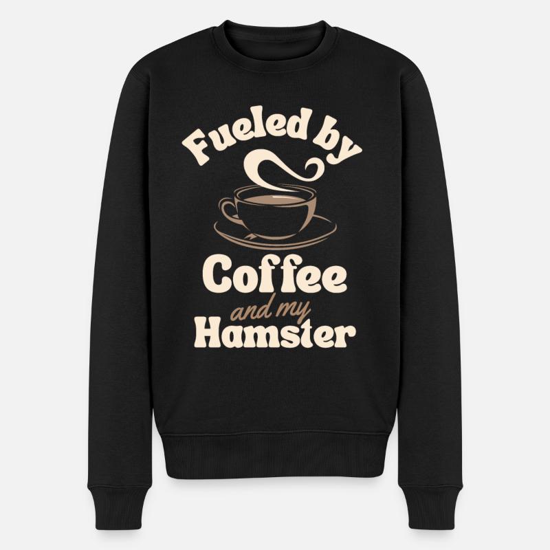 Amateur de café Hamster - Pull Premium bio Homme - noir