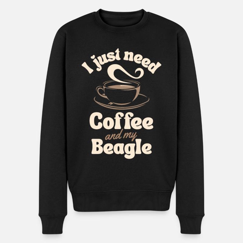 Amateur de café Beagle - Pull Premium bio Homme - noir