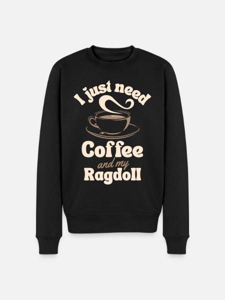 Coffee Ragdoll lover - Men's Premium Organic Jumper - black