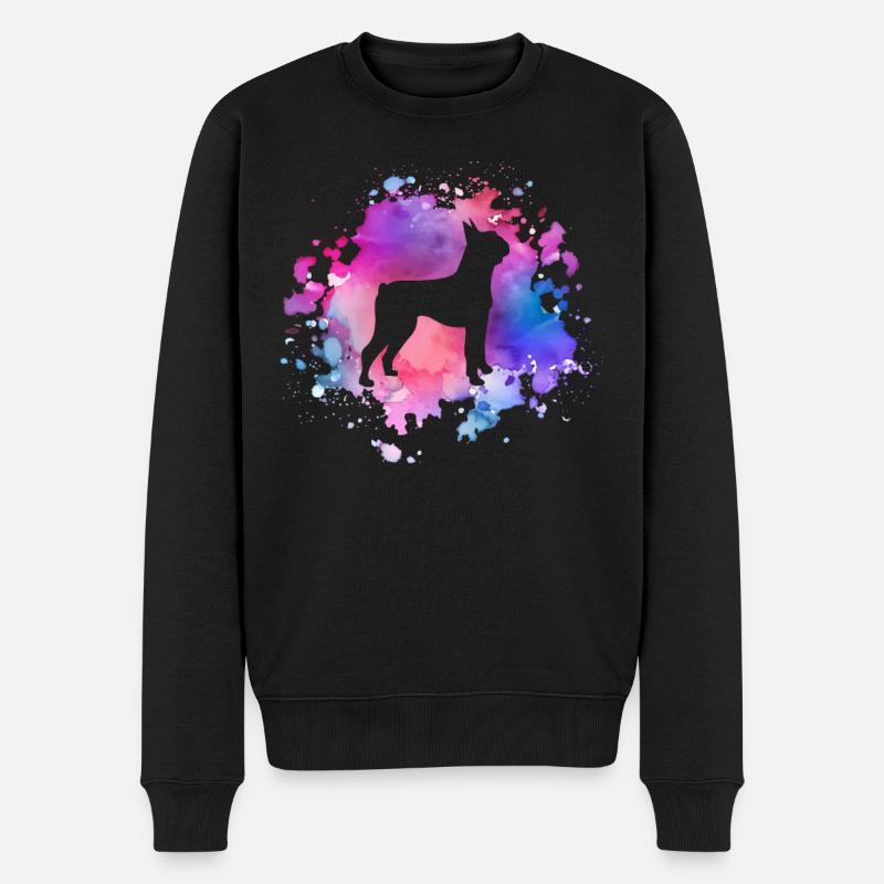 Boston-Terrier Hundeliebhaber - Männer Premium Bio Pullover - Schwarz