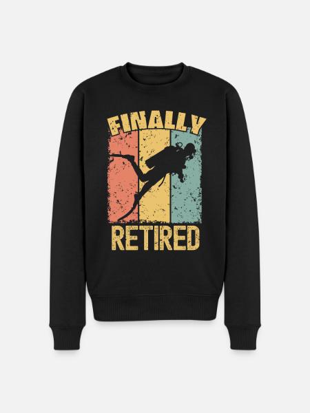 Plongée retraite rétro - Pull Premium bio Homme - noir