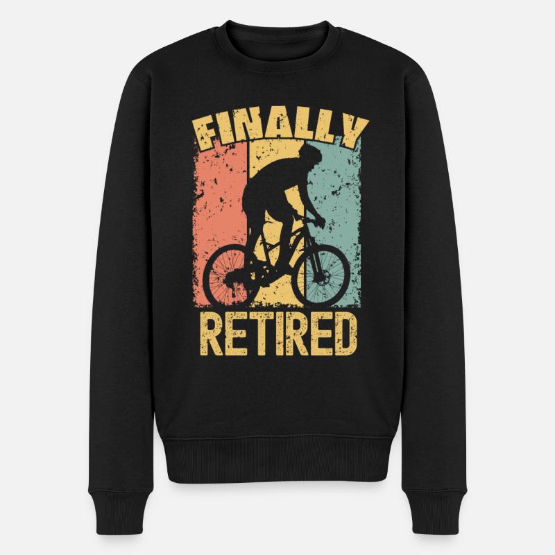 Rétro retraite vélo - Pull Premium bio Homme - noir